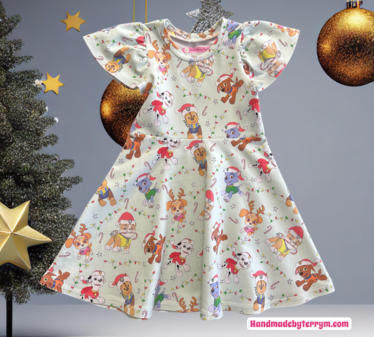 Christmas Paw Patrol Dress - Size 4