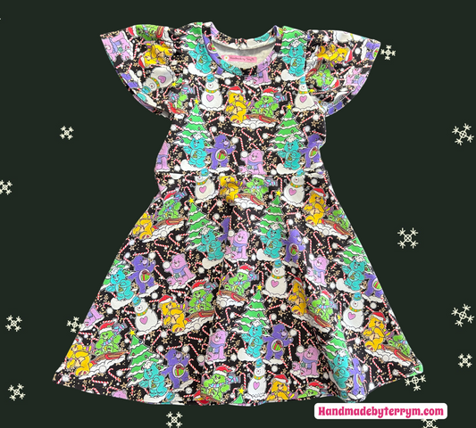 Christmas Carebear Dress - Size 5