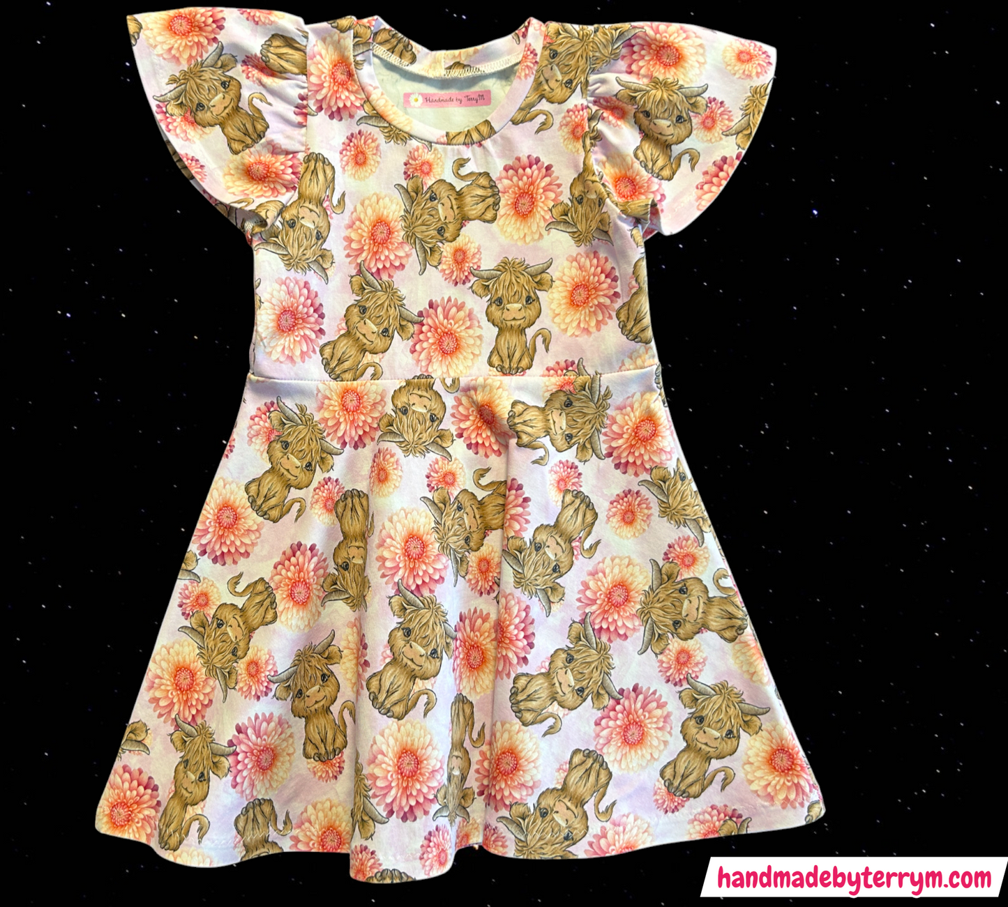 Highland Cow Dress - Size 3