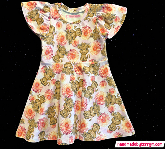 Highland Cow Dress - Size 3