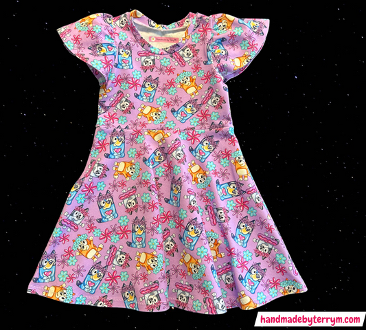 Purple Bluey Dress - Size 4