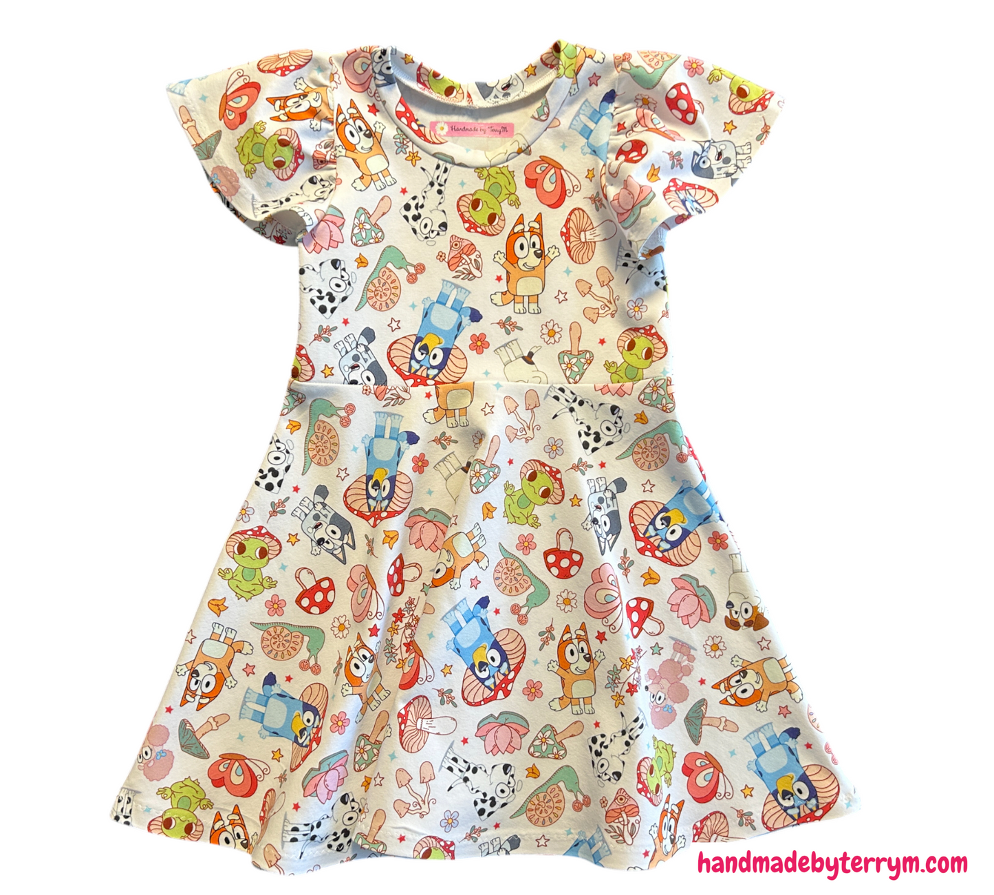 Mushroom Bluey Dress - Size 4