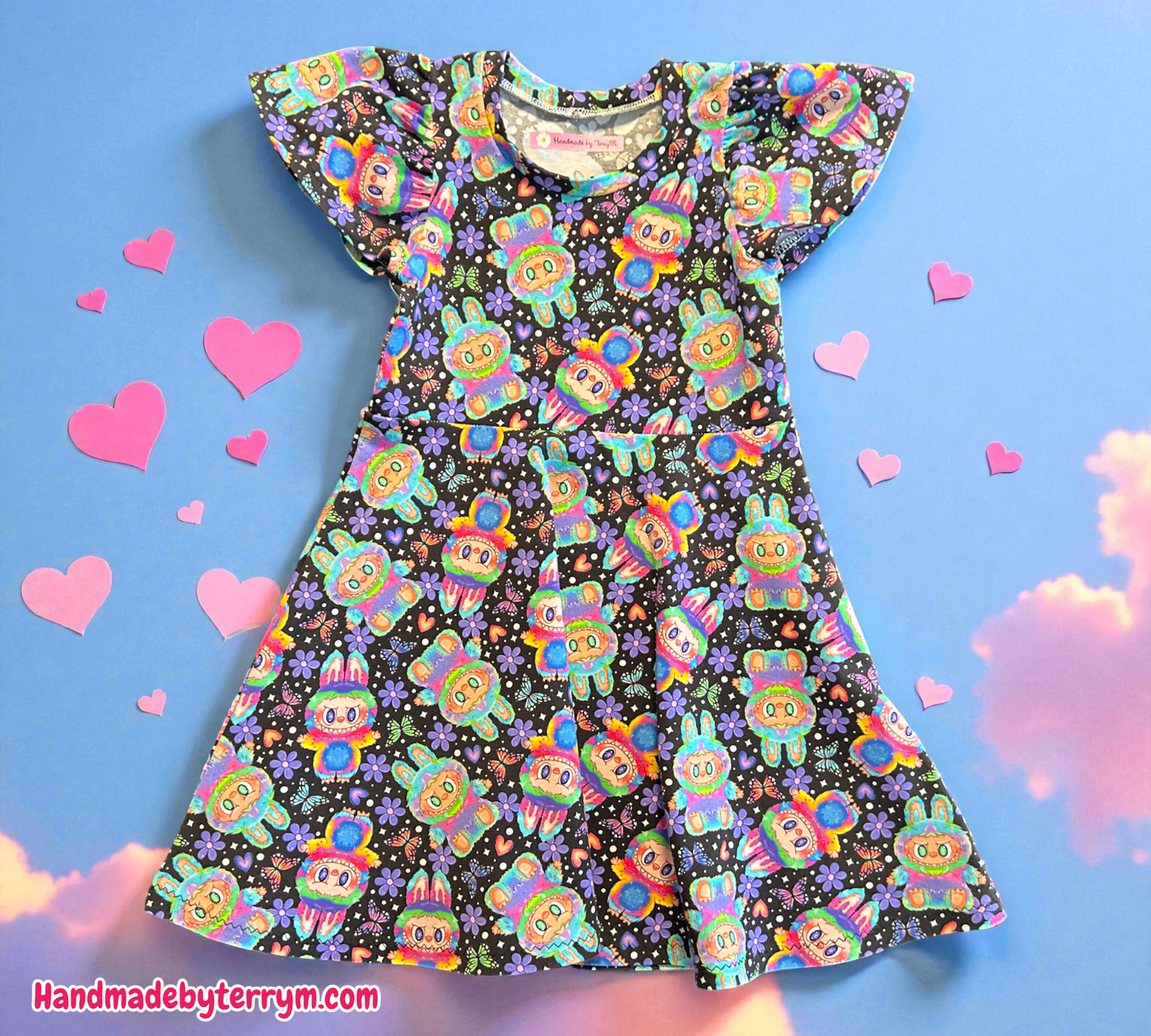 Rainbow Labubu Dress - Size 4