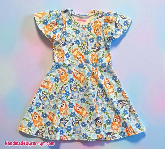 Blue Bluey Dress - Size 6
