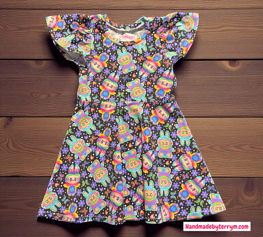 Rainbow Labubu Dress - Size 3