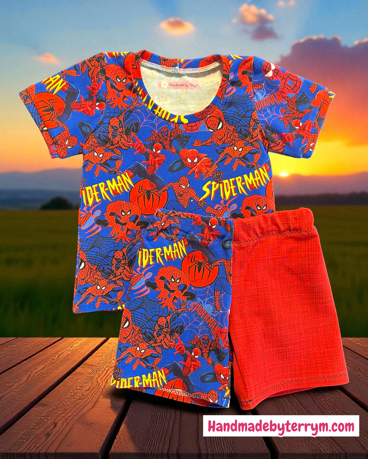 Spiderman Tshirt & Shorts Set - Size 1