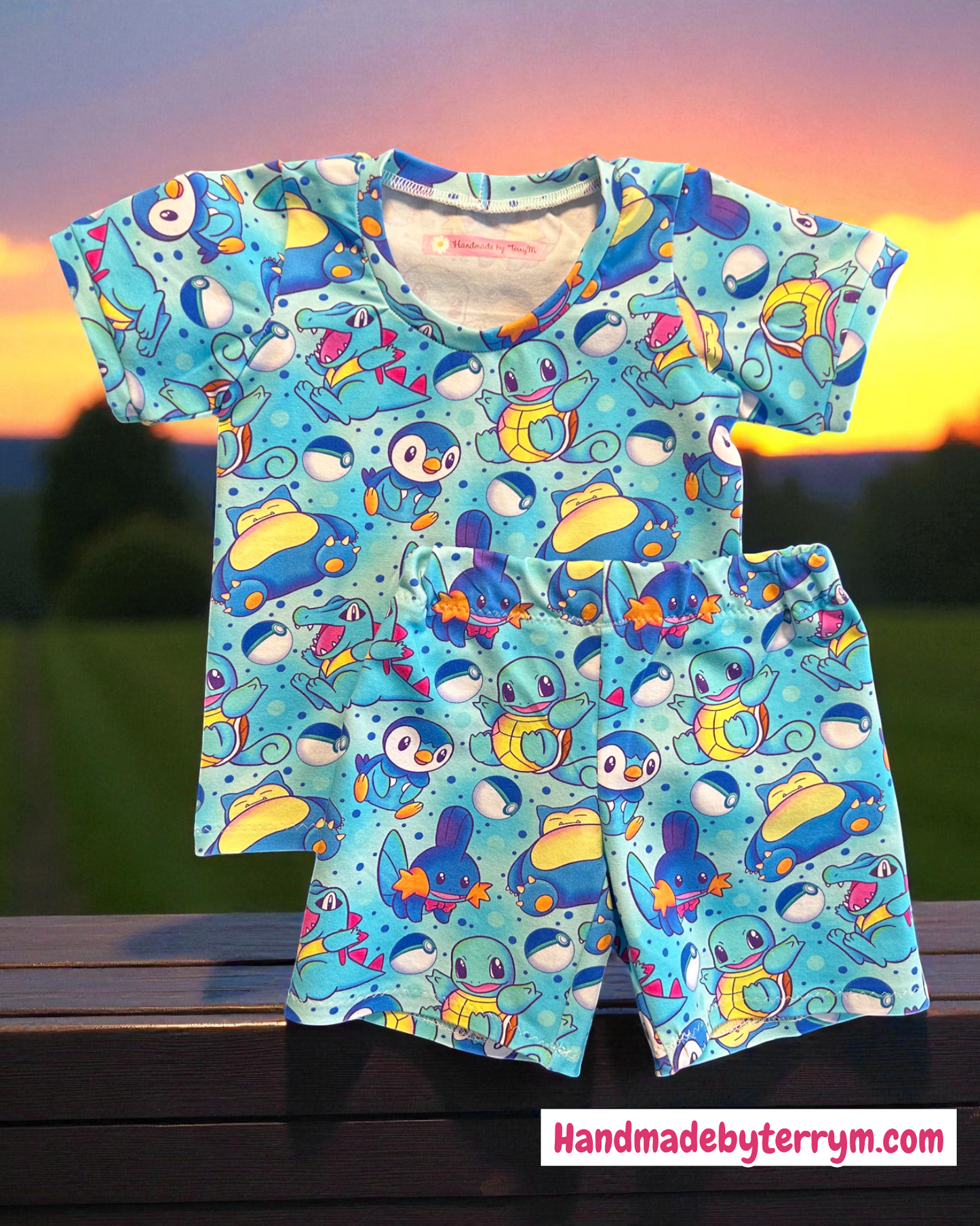Blue Pokemon Tshirt & Shorts Set - Size 1