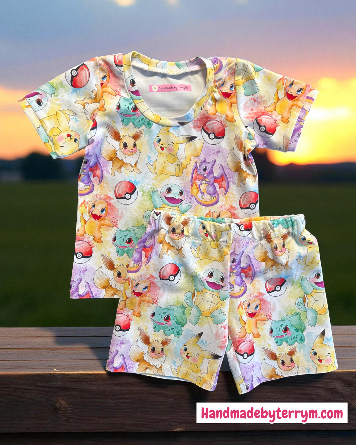 Pokemon Tshirt & Shorts Set - Size 1