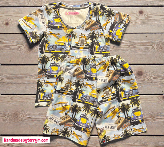 (1387) Hey Dude Tshirt & Shorts Set - Size 5