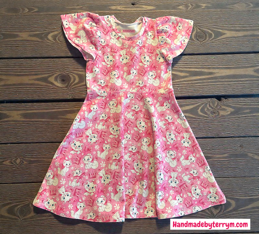 Sweet White Cat Dress - Size 7