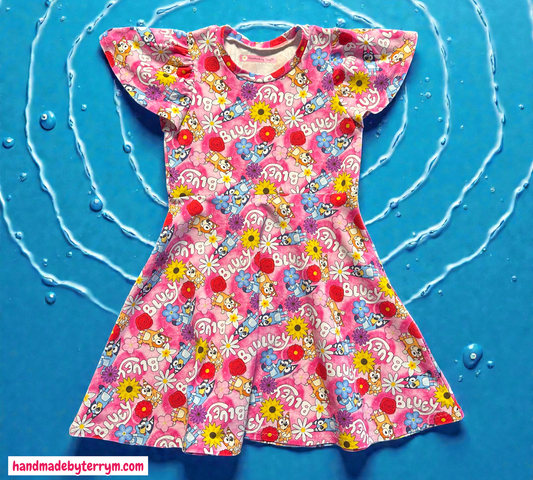 Pink Bluey Dress - Size 6