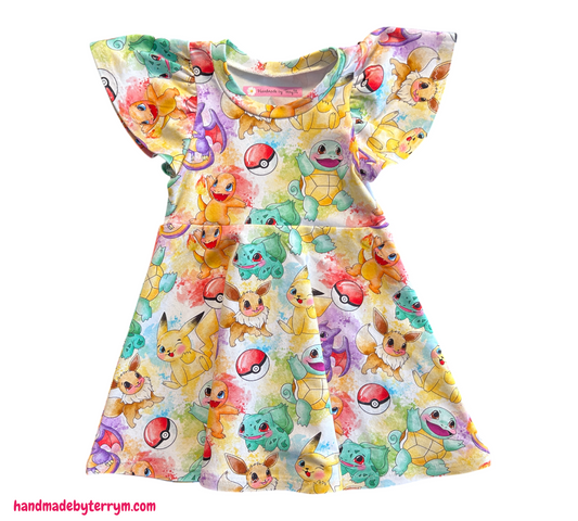 (1418) Poke Friends Dress - Size 1