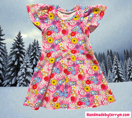 Pink Bluey Dress - Size3