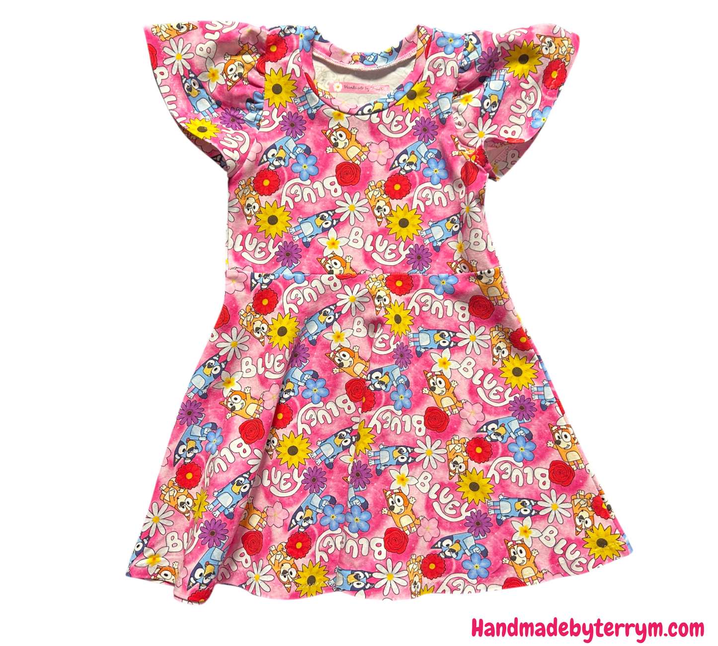 (1431) Blue Dog Dress - Size3