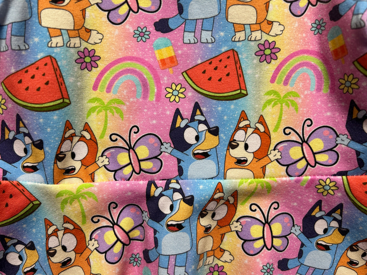 (1428) Colourful Dog Dress - Size 2