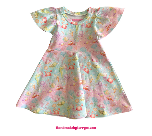 (1441) Under the Sea Dress- Size 1