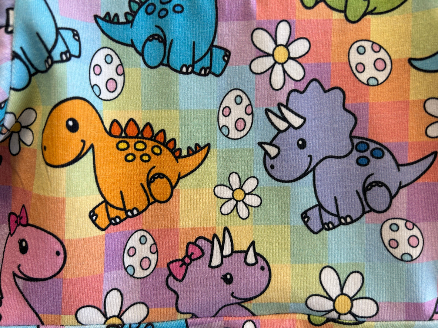(1452) Coloured Dino Dress - Size 2