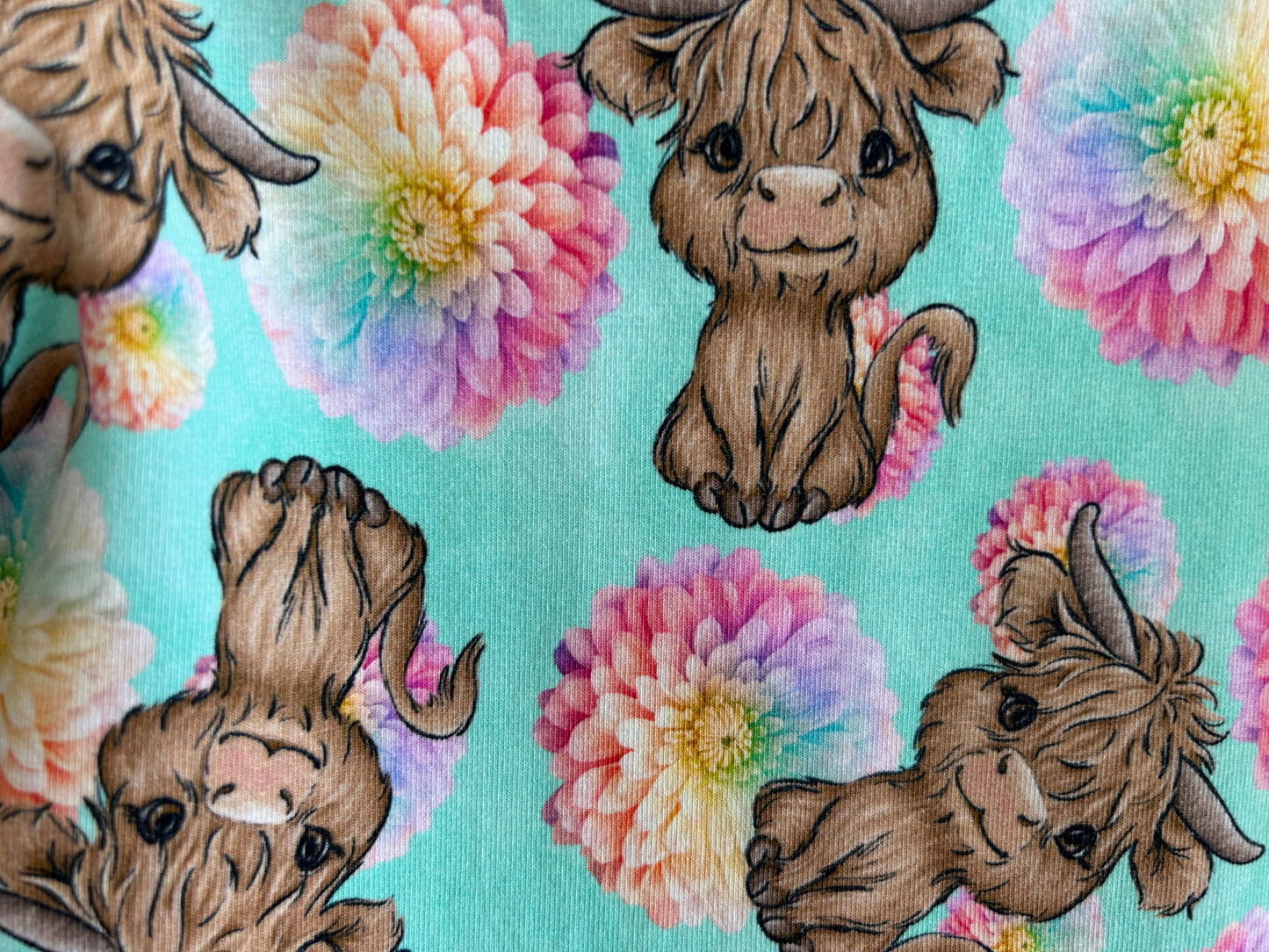 (1466) Highland Cow Dress - Size 3
