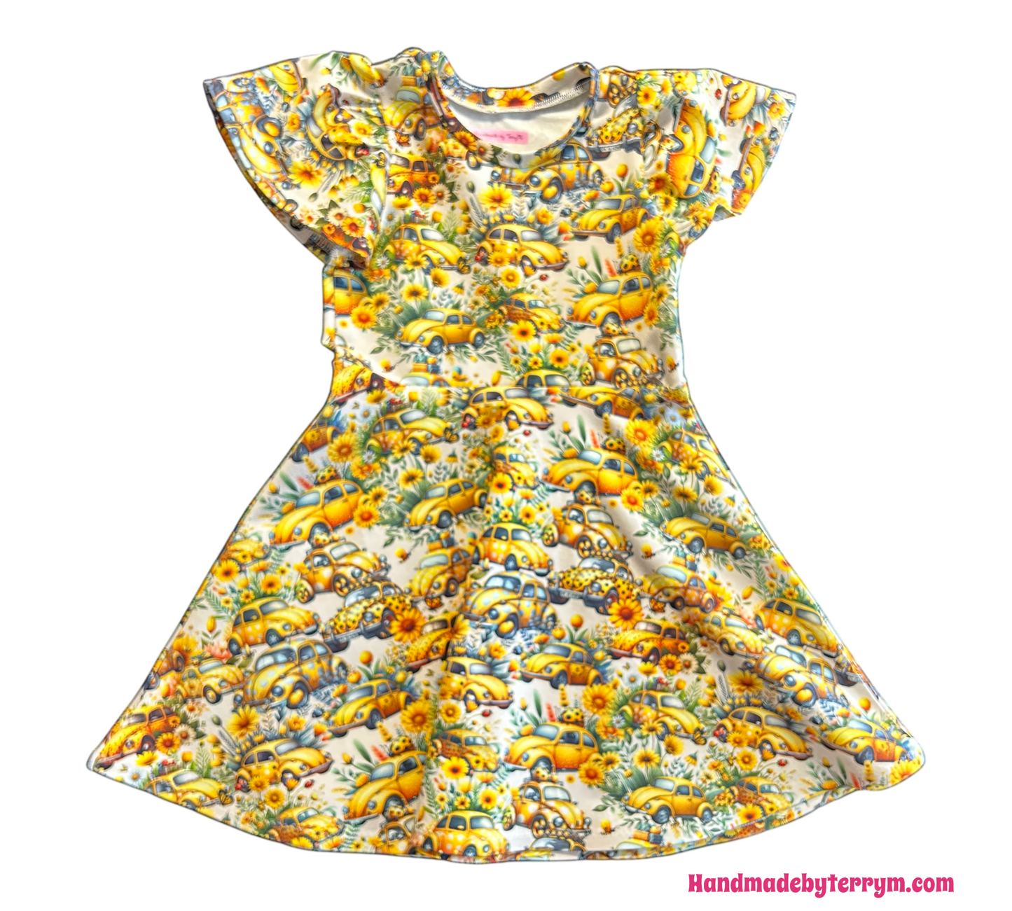 (1510) Yellow Beetle Dress - Size 6
