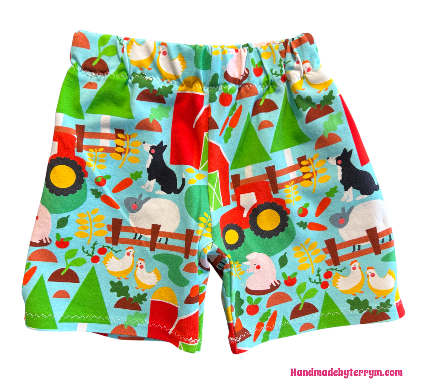 (1523) On the Farm T-Shirt & Shorts Set - Size 1