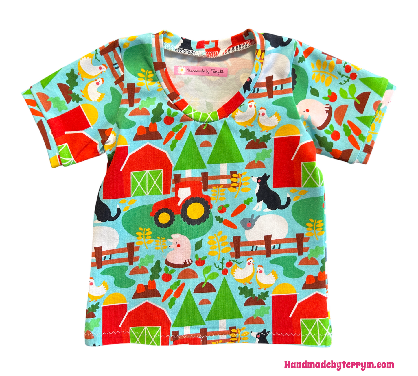 (1523) On the Farm T-Shirt & Shorts Set - Size 1