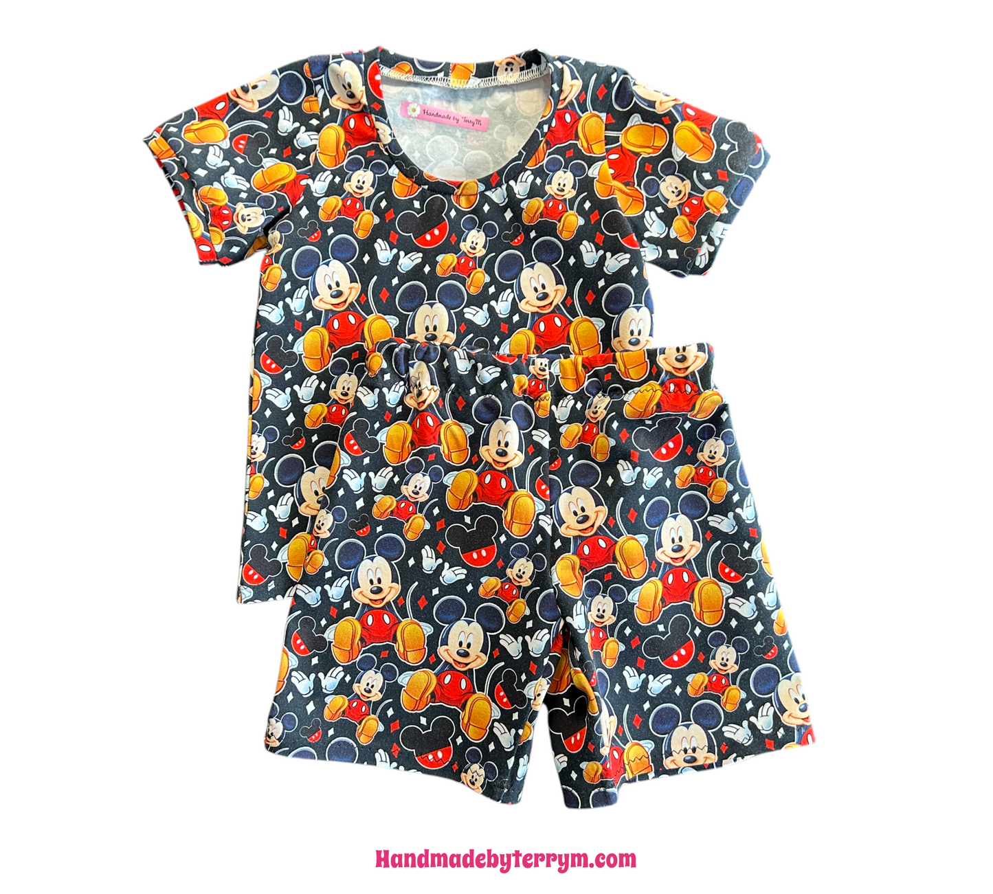(1533) Mouse T-Shirt & Shorts Set - Size 2