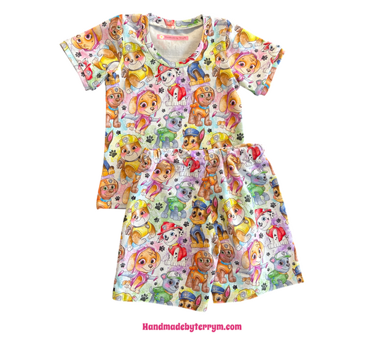 Puppies T-Shirt & Shorts Set - Size 2