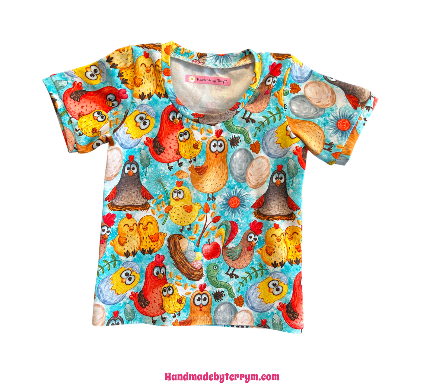 (1531) Chicken T-Shirt & Shorts Set - Size 2