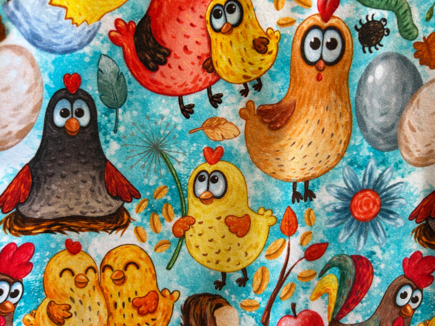 (1531) Chicken T-Shirt & Shorts Set - Size 2