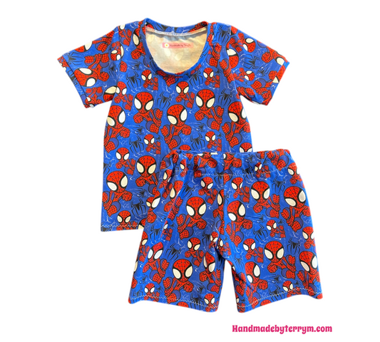 (1549) Spiderdude T-Shirt & Shorts Set - Size3