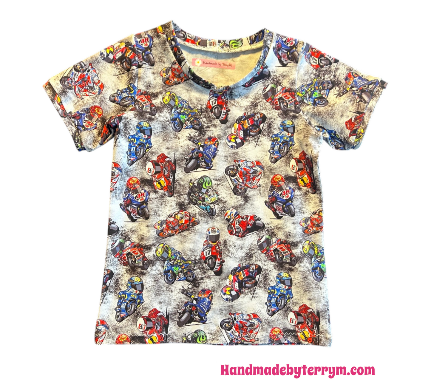 (1552) Motorbikes T-Shirt & Shorts Set - Size 4