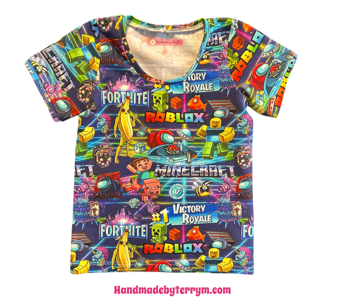 (1566) Computer Games T-Shirt & Shorts Set - Size 5