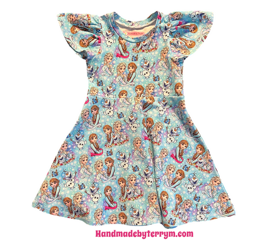 (1586) Ice Princess Dress - Size 4