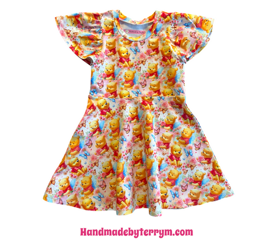 (1604) Cute Bear Dress - Size 3