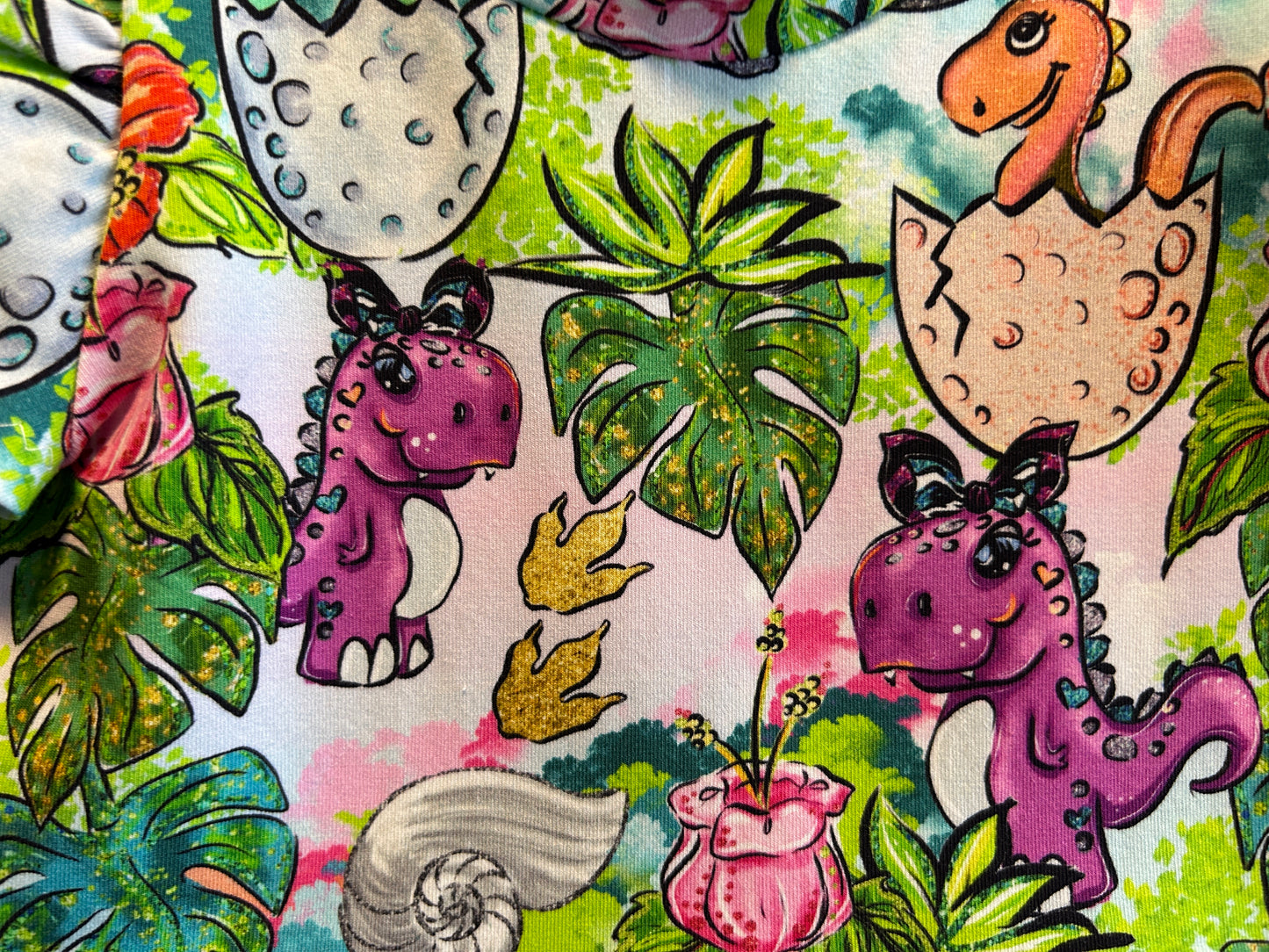 (1610) Hatching Dinosaur Dress - Size 4