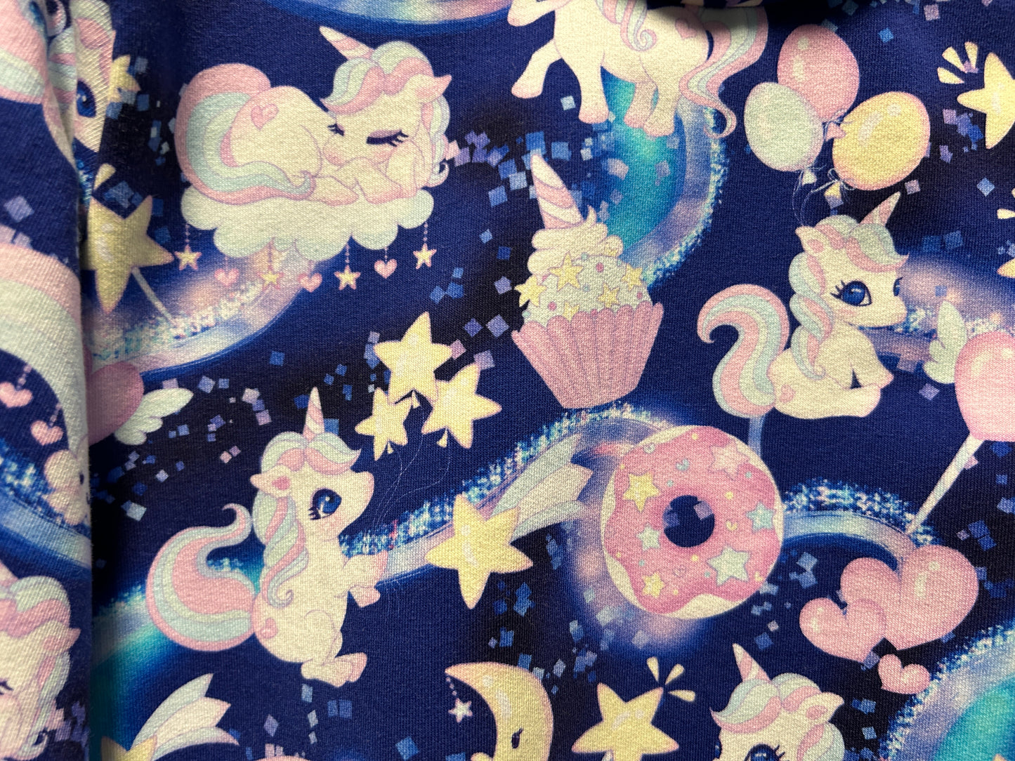 (1615) Unicorn & Hearts Jumper - Size 4