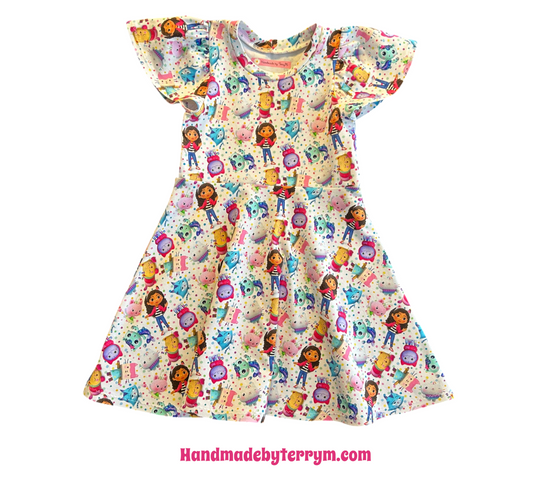 (1620) 3D Cat Friend Dress - Size 4