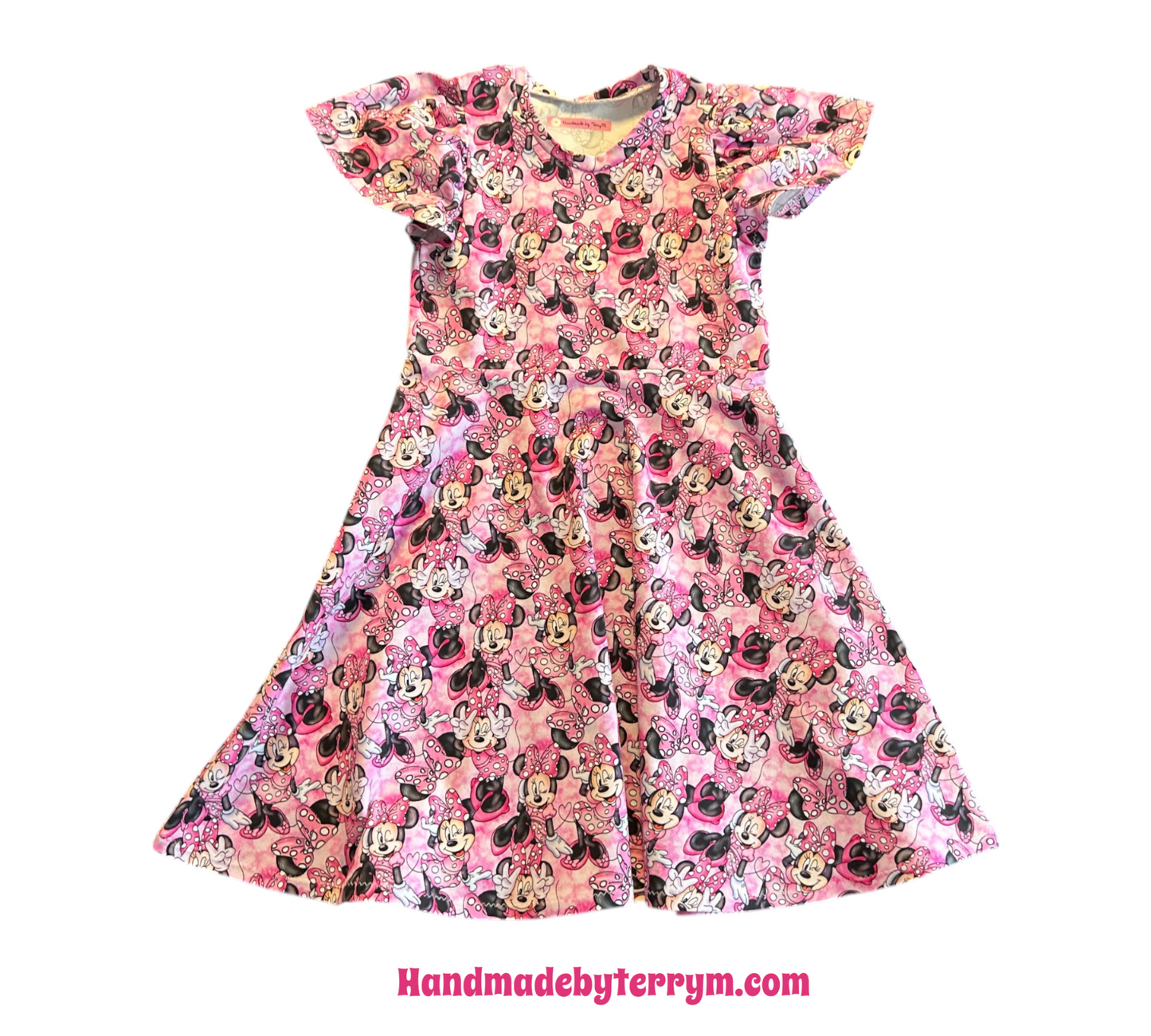 (1644) Pink Mouse Dress - Size 7