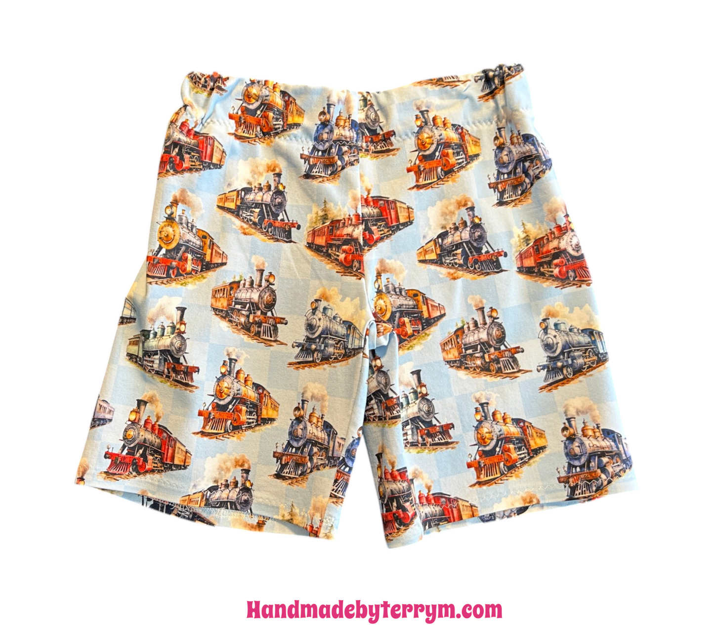 (1633) Steam Locomotive T-Shirt & Shorts Set - Size 6