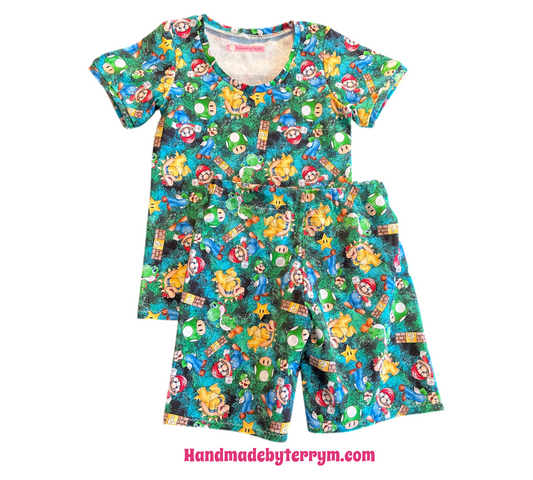 (1636) Our Favourite Plumbers T-Shirt & Shorts Set - Size 6