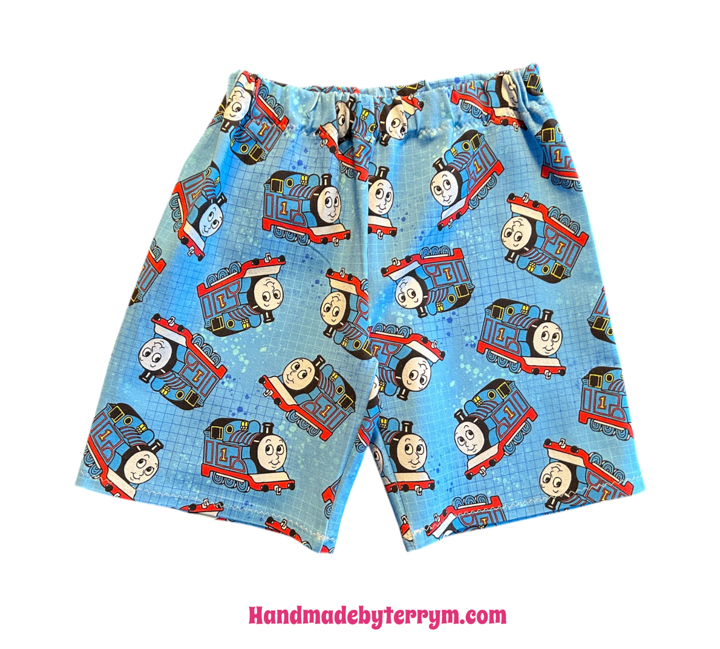 (1628) Blue Train T-Shirt & Shorts Set - Size 5
