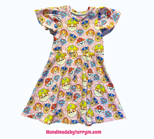 (1653) Pink Puppy Dress - Size 5