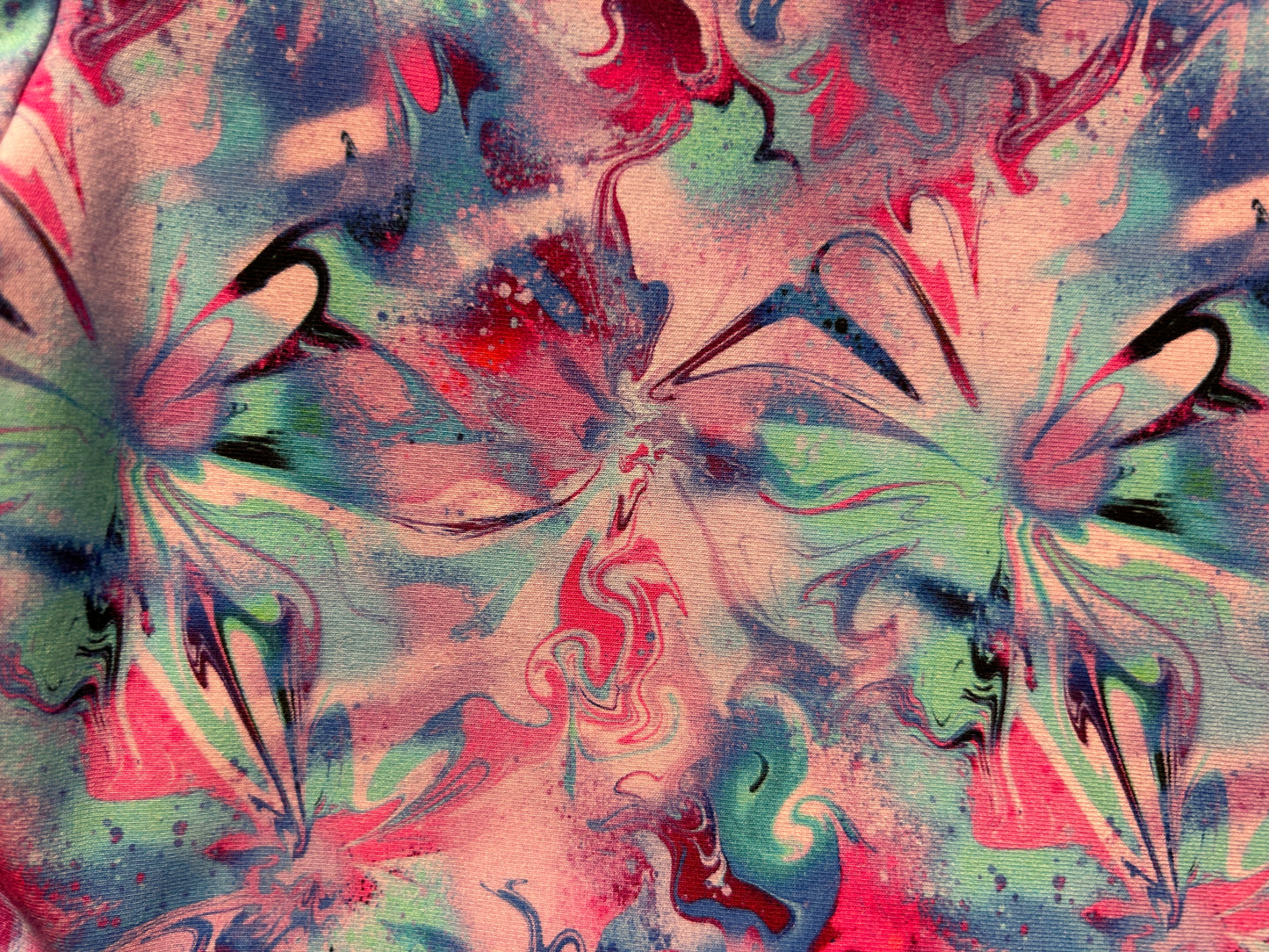 (1652) Pink & Blue Flower Splash Dress - Size 5