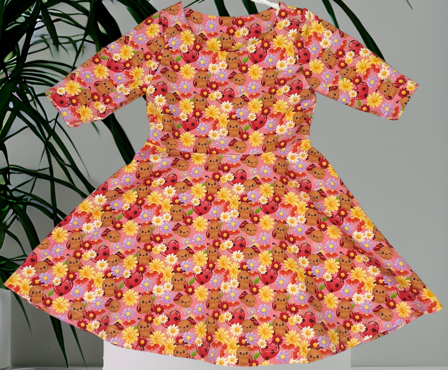 Ladybugs & Flower Dress - Size 2