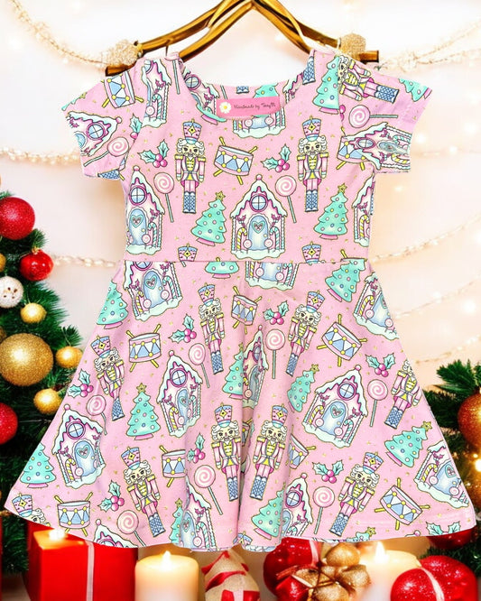 Pink Christmas House Dress - Size 1