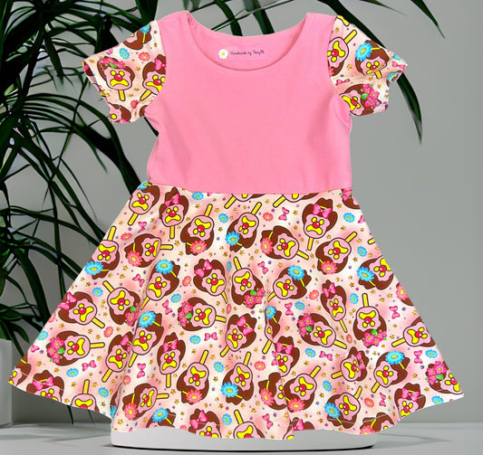 Pink Bob Ice Cream Dress - Size 2