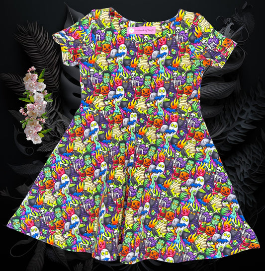 Spooky Monster Dress - Size 3