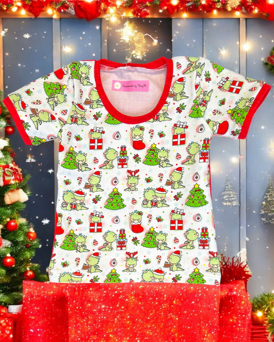 Baby Xmas Dinosaurs T-Shirt - Size 1