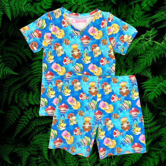 Cartoon Mario T-Shirt & Shorts - Size 4