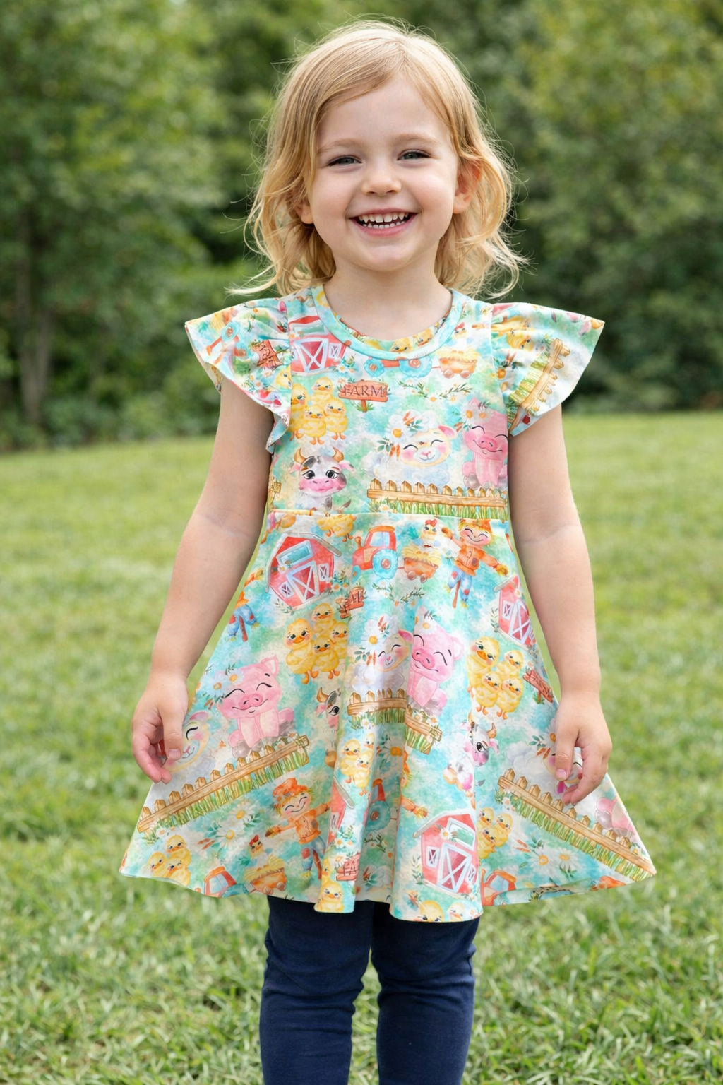 (1624) On the Farm Dress - Size 4